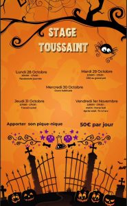 stage cheval Halloween Levens